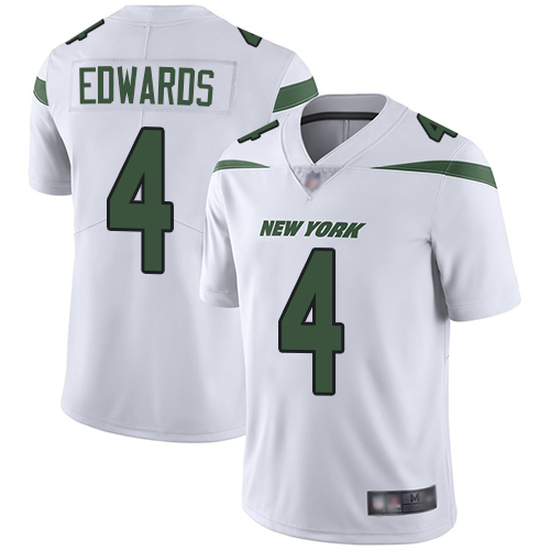 New York Jets Limited White Men Lac Edwards Road Jersey NFL Football 4 Vapor Untouchable